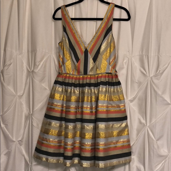 Jcrew Candy Stripe Mini Fit & Flare dress - Picture 3 of 6